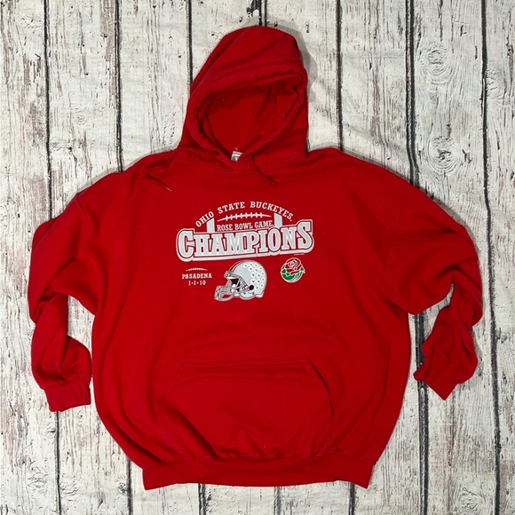 Ohio State Buckeyes 2010 Rose Bowl Champion NCAA Collegiate Hoodie Sweatshirt - Picture 1 of 4